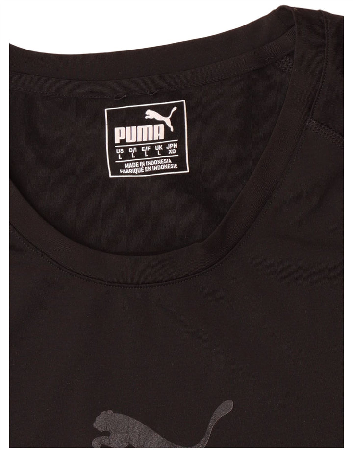 PUMA Womens T-Shirt Top UK 14 Large Black