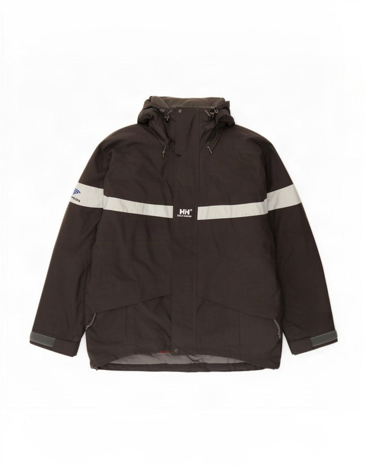 Helly Hansen Herren-Windjacke mit Kapuze, UK 38, Mittelgrau, Farbblock