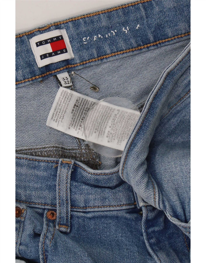 Tommy Hilfiger Herren Slim Jeans W33 L32 Blaue Baumwolle