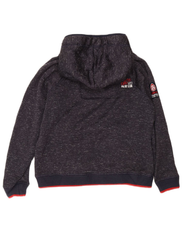 Superdry Damen Kapuzenpullover UK 18 XL Marineblau meliertes Polyester