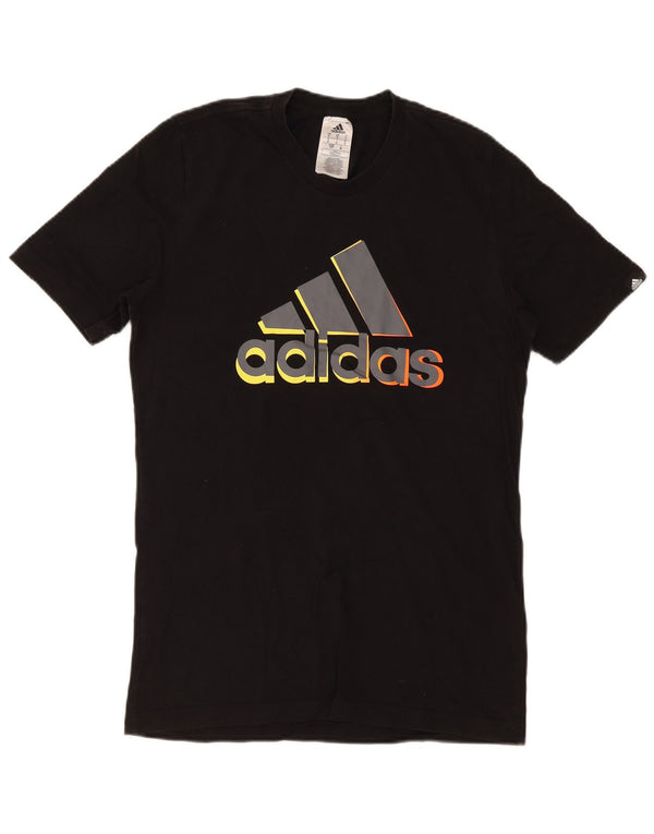 Adidas Herren Grafik T-Shirt Top Small Schwarz Baumwolle