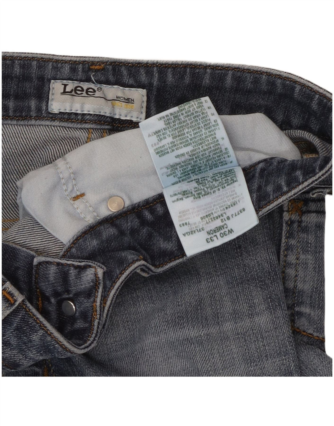 Lee Damen Cameron Straight Jeans W30 L28 Blaue Baumwolle