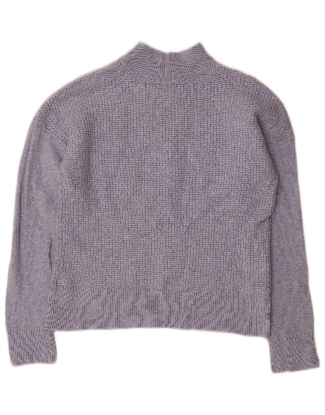 Hobbs Damen Crop Rollkragenpullover Pullover UK 12 Mittelblaue Viskose
