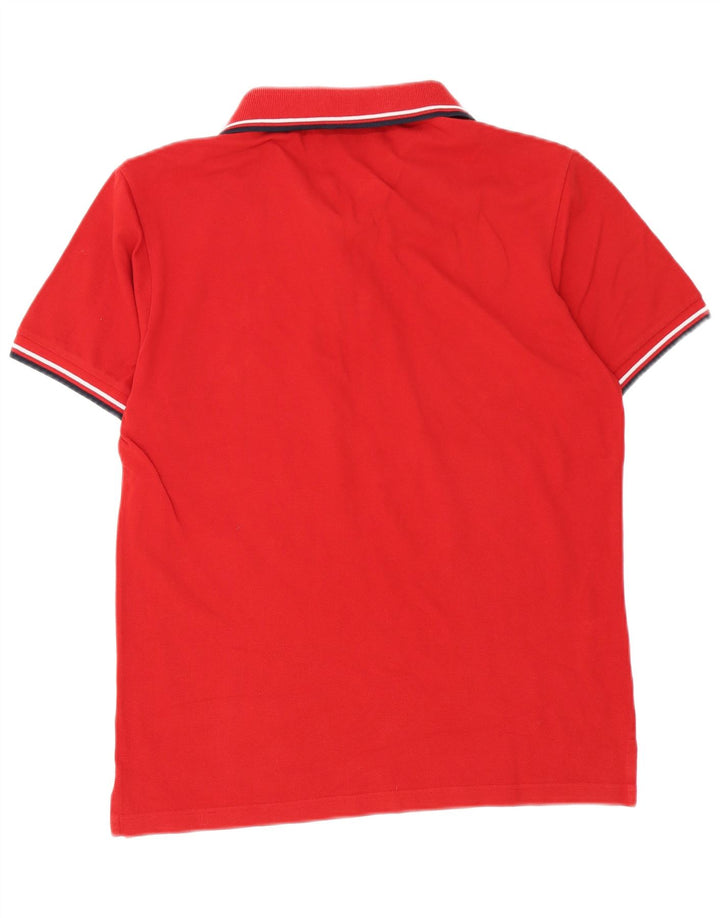Fred Perry Herren-Poloshirt aus mittelroter, gestreifter Baumwolle