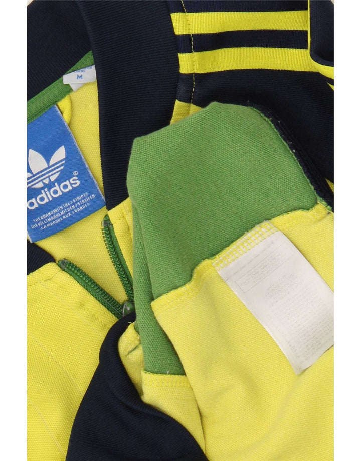 Adidas Herren-Trainingsanzug-Oberteil, mittelgroße, mehrfarbige Colourblock-Baumwolle