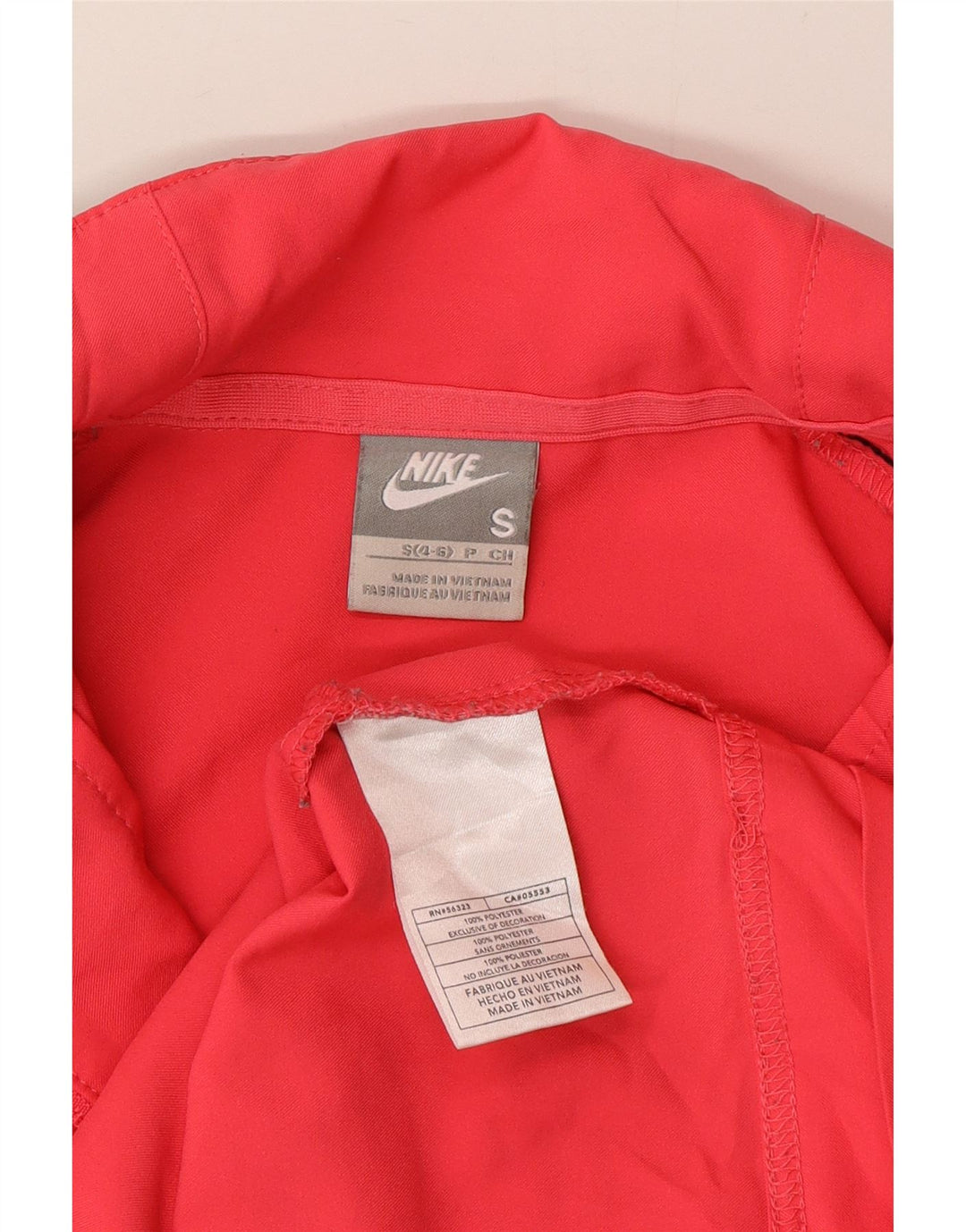 Nike Damen-Trainingsanzug-Top-Jacke, US 4/6, klein, rosafarbenes Farbblock-Polyester