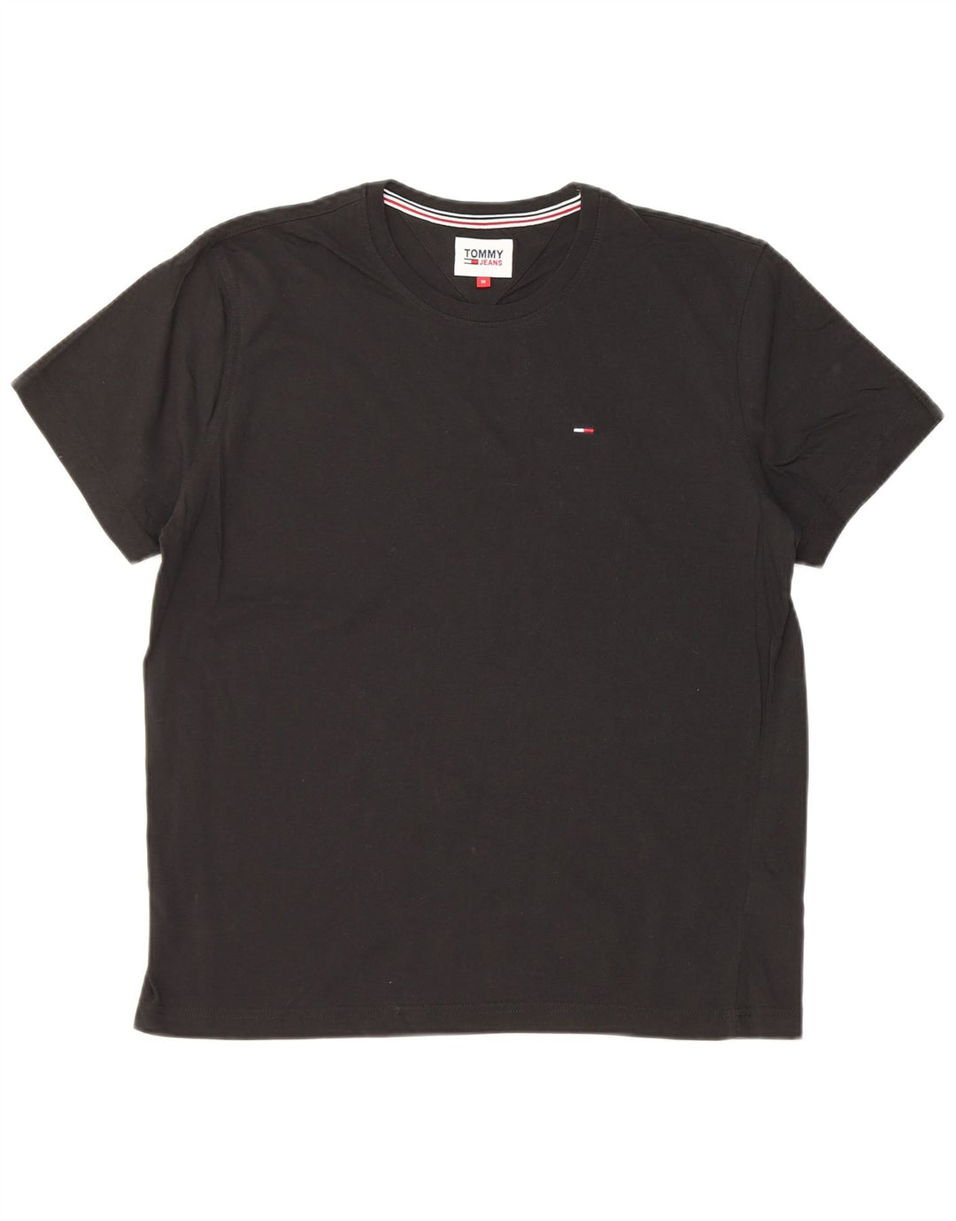 Tommy Hilfiger Herren T-Shirt Top Medium Schwarz Baumwolle