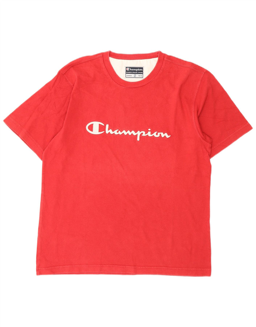 Champion Herren-T-Shirt mit Grafik, Größe S, Rot, Baumwolle