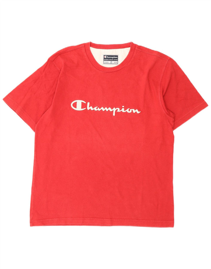 Champion Herren-T-Shirt mit Grafik, Größe S, Rot, Baumwolle