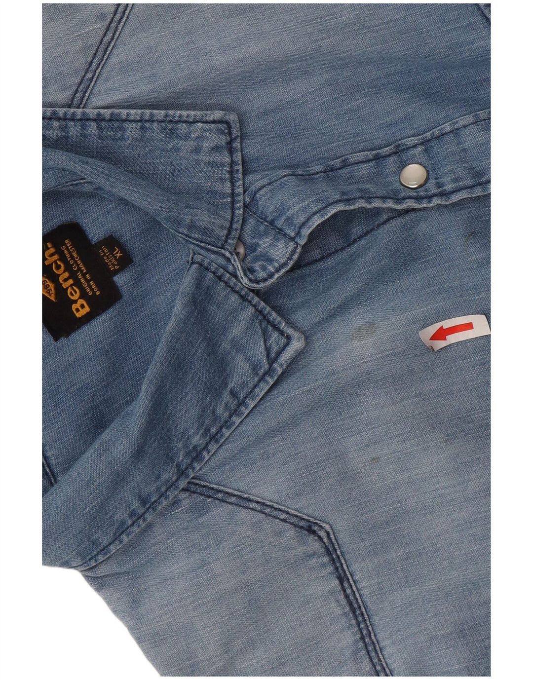 Bench Herren Jeanshemd XL, blaue Baumwolle
