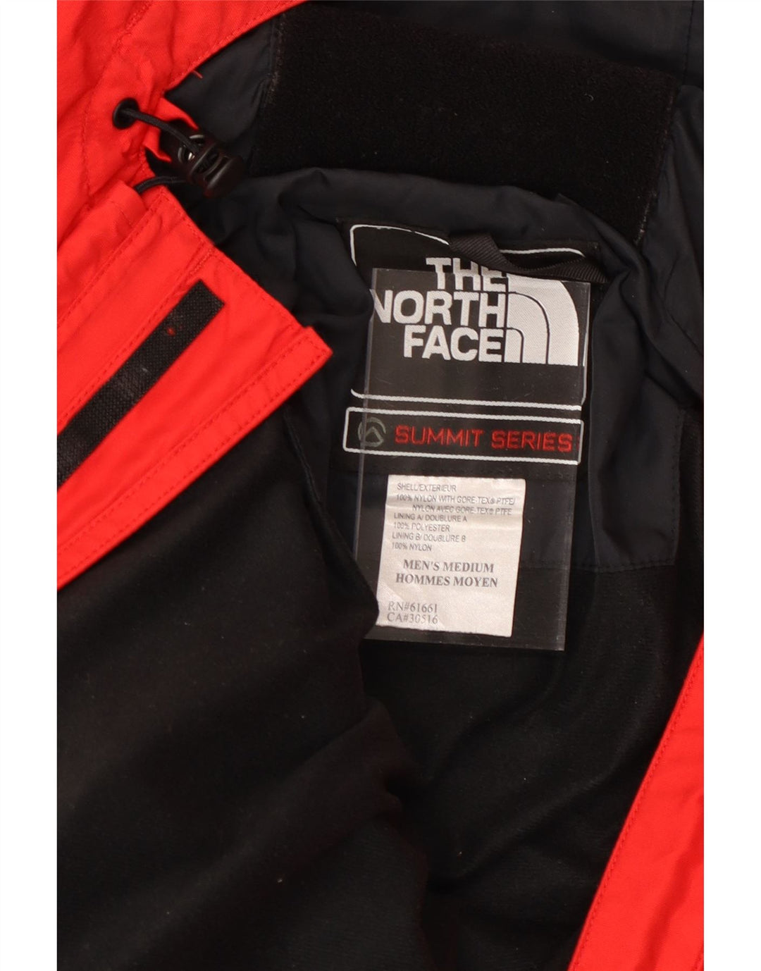 THE NORTH FACE Herren-Windjacke mit Kapuze, UK 38, Mittelrot, Farbblock