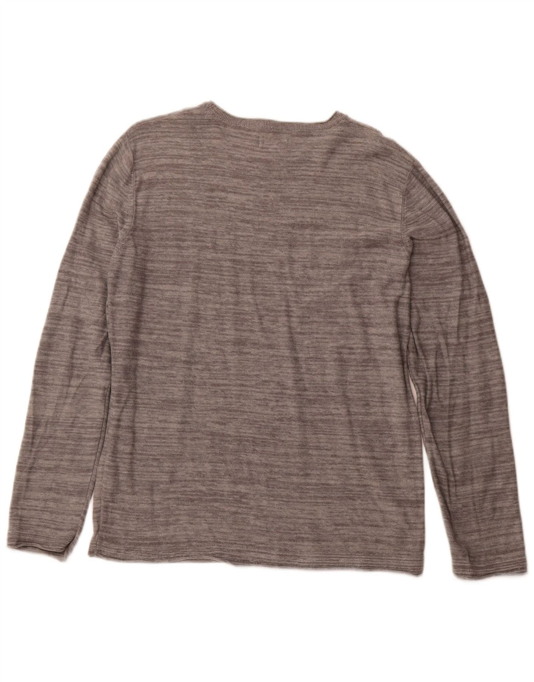 JACK & JONES Herren-Top, langärmelig, groß, graue Baumwolle