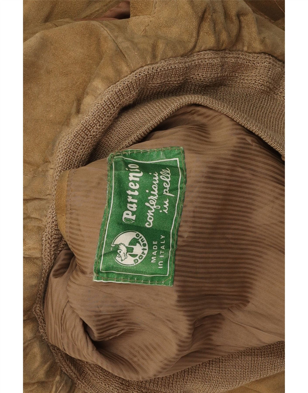 VINTAGE Herren Wildleder Bomberjacke UK 38 Medium Beige Leder