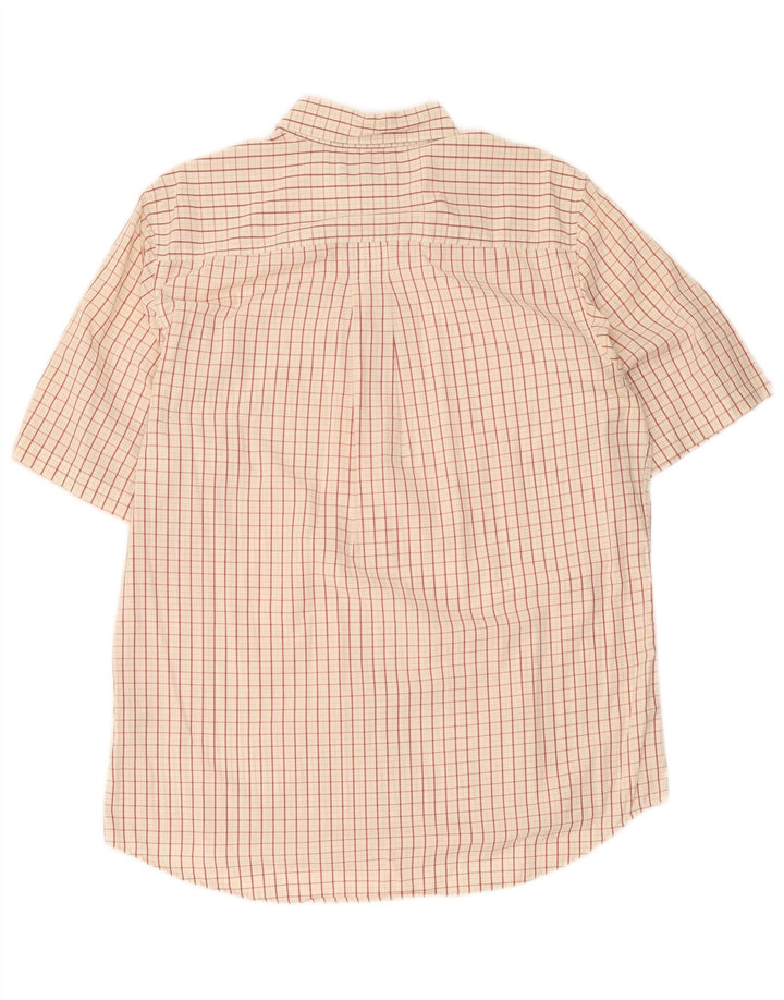 Timberland Herren Kurzarmhemd mittelbeige karierte Baumwolle