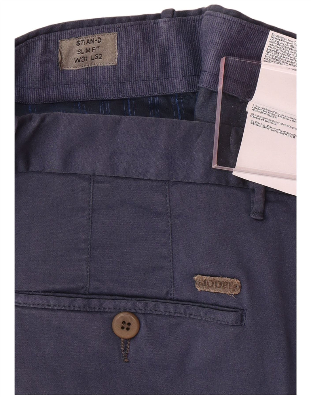 JOOP Herren Slim Fit Chinohose W31 L32 Marineblaue Baumwolle