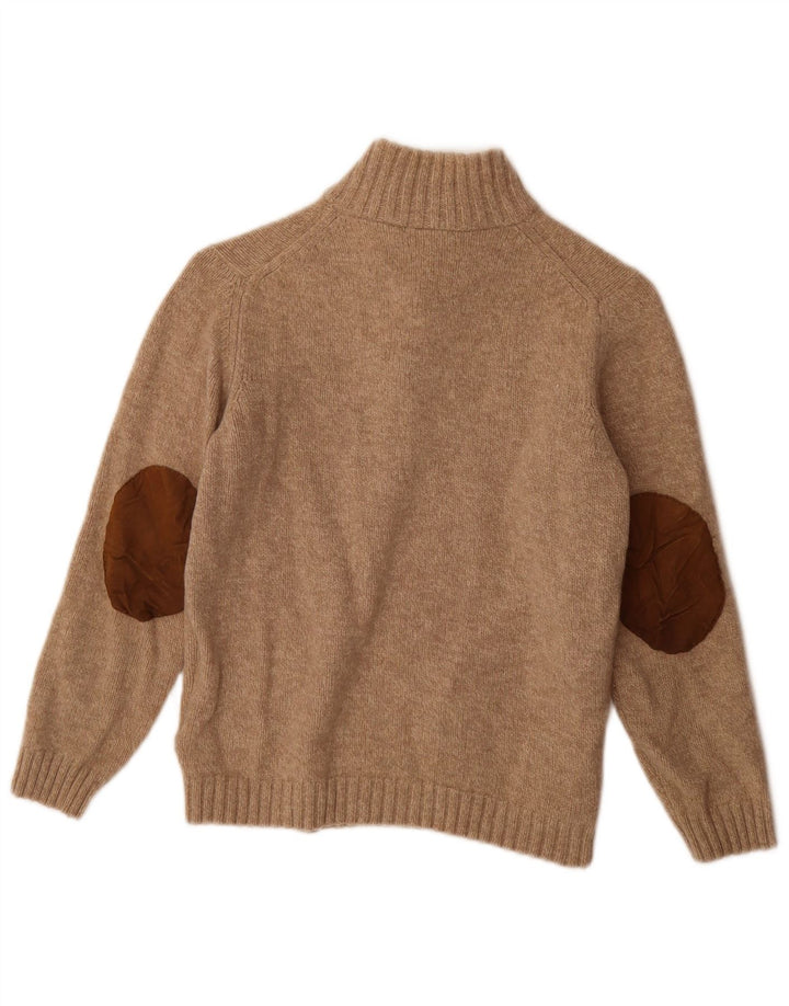 Massimo Dutti Jungen-Pullover mit Knopfkragen, 11–12 Jahre, Mittelbeige