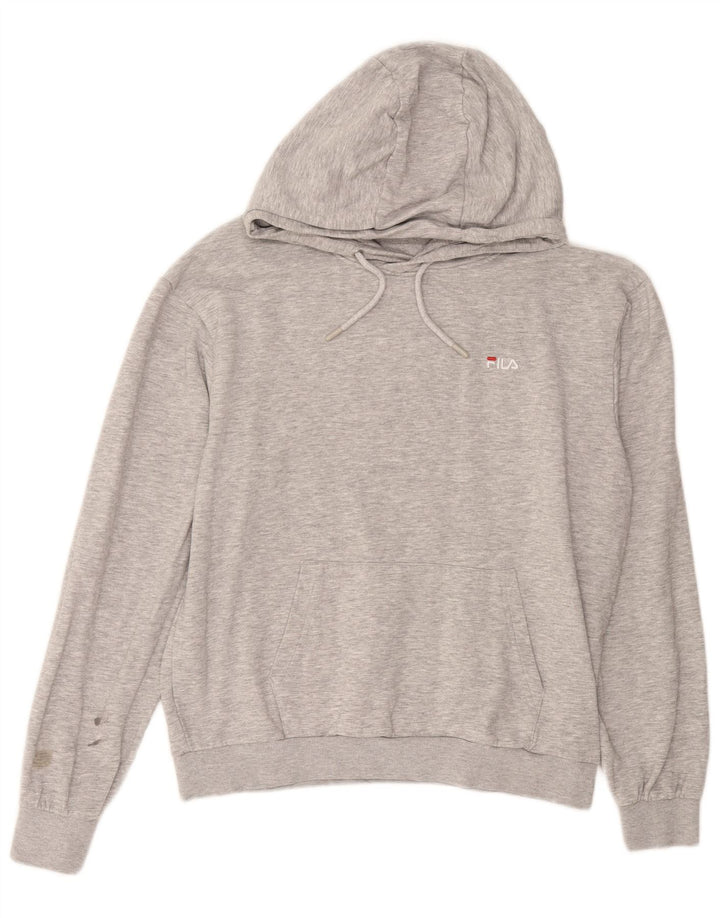 FILA Herren Kapuzenpullover, klein, graue Baumwolle