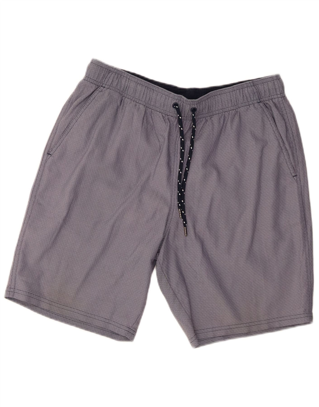 Marks & Spencer Herren-Sportshorts aus mittlerer marineblauer geometrischer Baumwolle