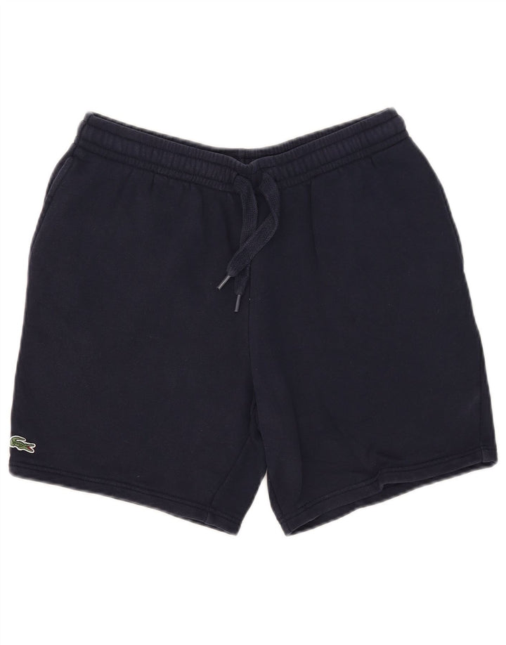 Lacoste Herren-Sportshorts mit normaler Passform, Größe 4, mittelmarineblaue Baumwolle