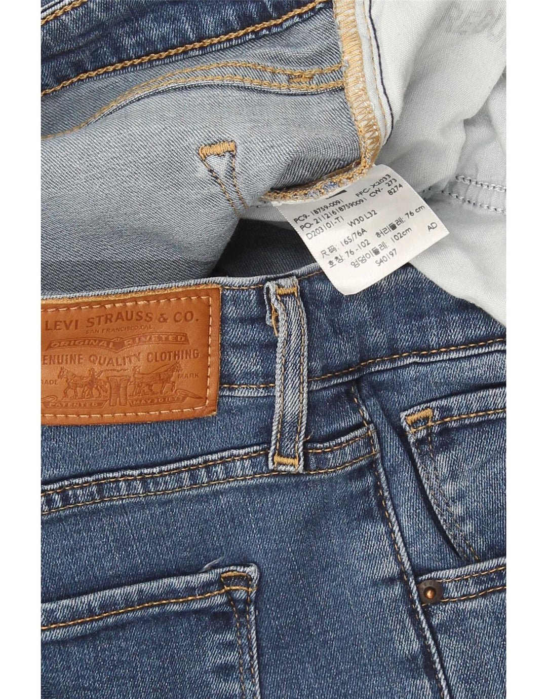 Levi's Damen 725 High Rise Bootcut Jeans W30 L32 Blau