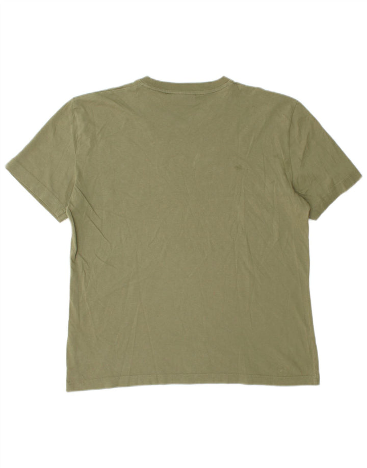 Calvin Klein Herren-T-Shirt mit Grafik, mittlere Khaki-Baumwolle