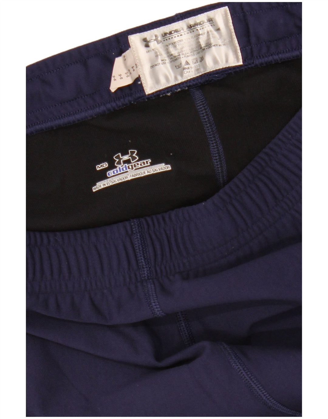 UNDER ARMOUR Damen Cold Gear Leggings UK 12 Medium Marineblau