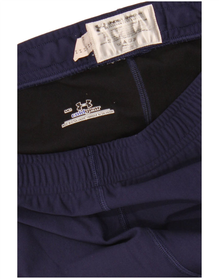 UNDER ARMOUR Damen Cold Gear Leggings UK 12 Medium Marineblau