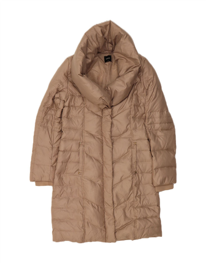 OASIS Womens Padded Coat UK 14 Medium Beige Polyester Vintage Oasis and Second-Hand Oasis from Messina Hembry 