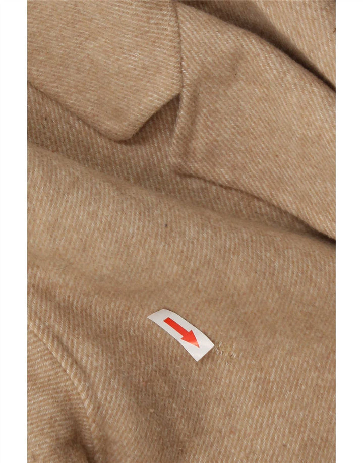 Zara Damen Übergroßer Mantel UK 6 XS Beige Wolle