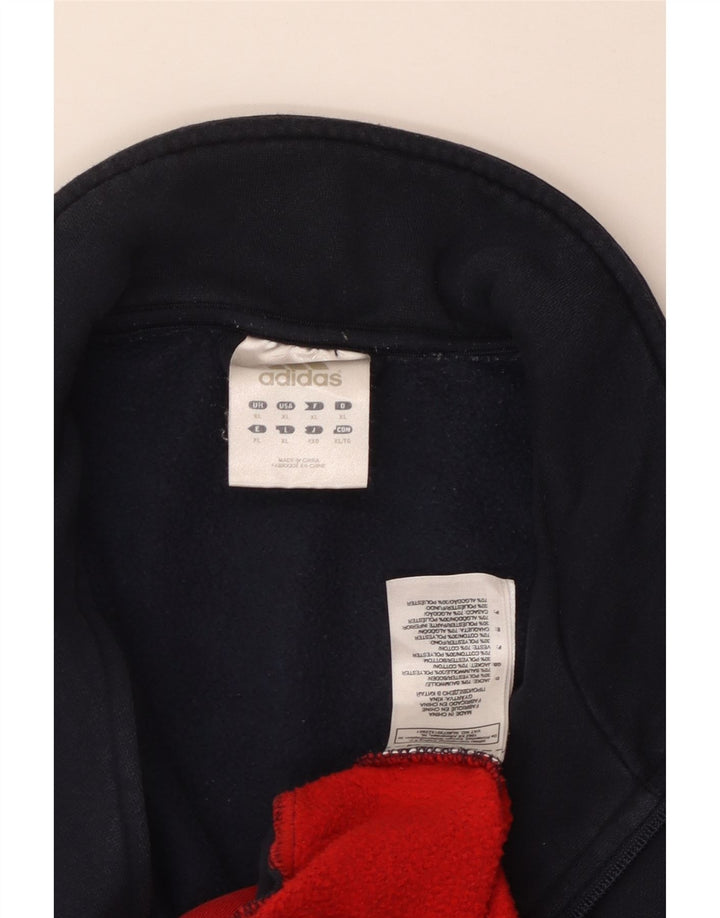 Adidas Herren Trainingsanzug Top Jacke XL Marineblau Colourblock Baumwolle