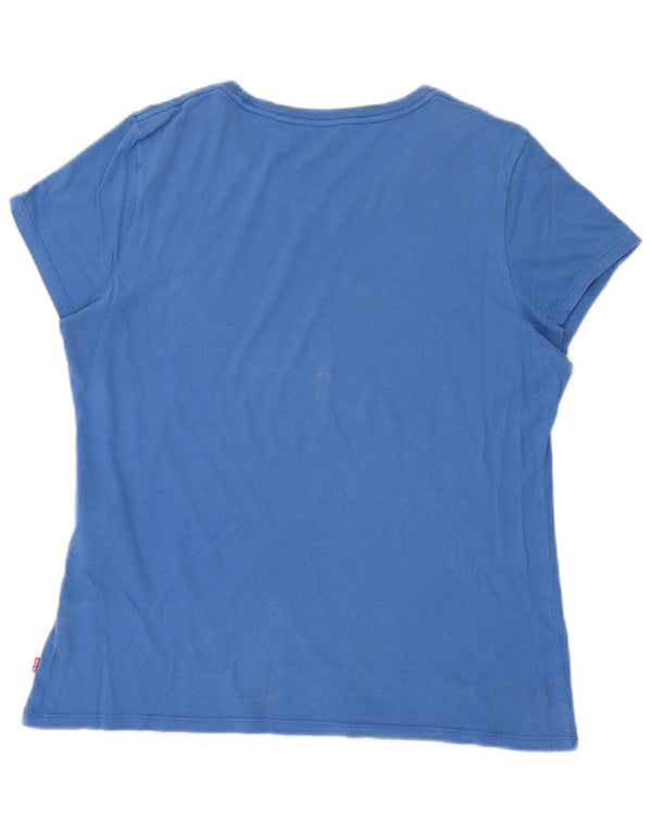 Levi's Damen-T-Shirt mit Grafik, UK 18, XL, Blau, Baumwolle