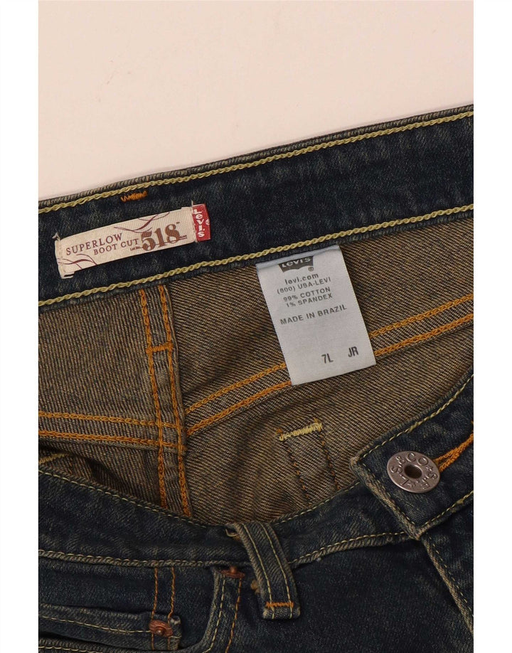 Levi's Damen 518 Super Low Bootcut Jeans US 7 Medium W30 L32 Blaue Baumwolle