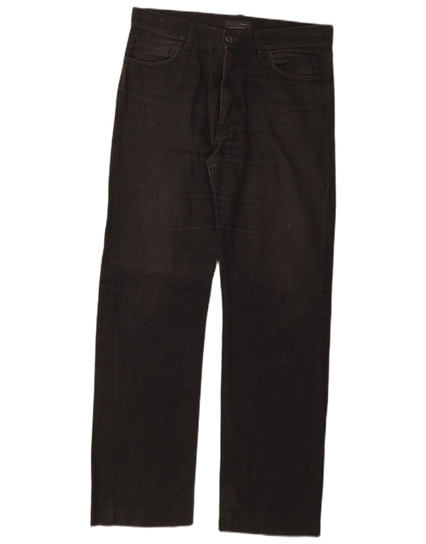 Zara Mens Straight Casual Trousers EU 42 Large W32 L30 Grey