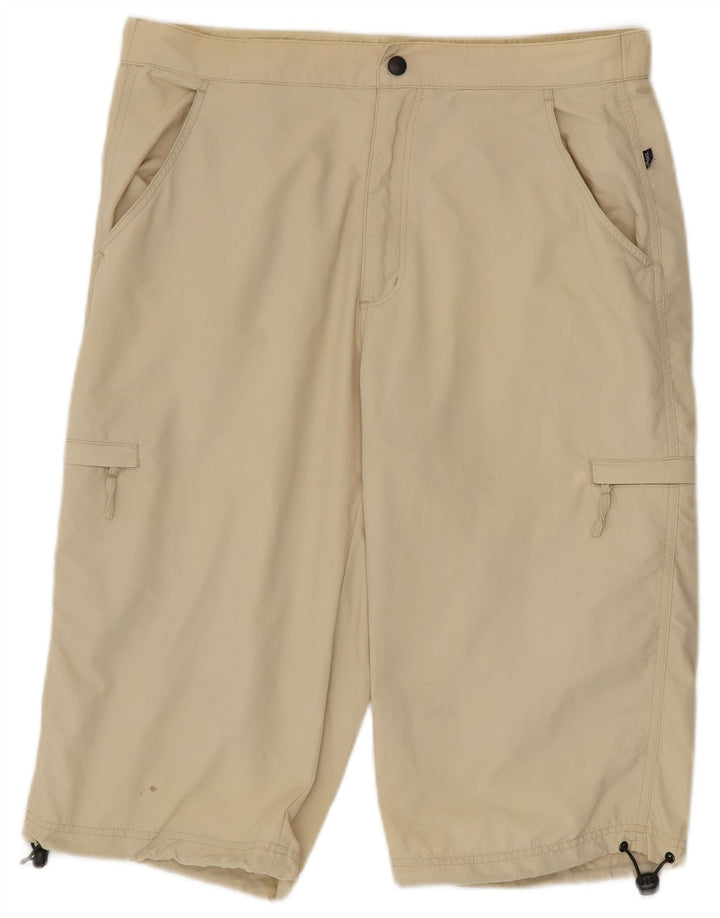 Asics Herren Cargo Shorts W34 Large Beige Polyamid