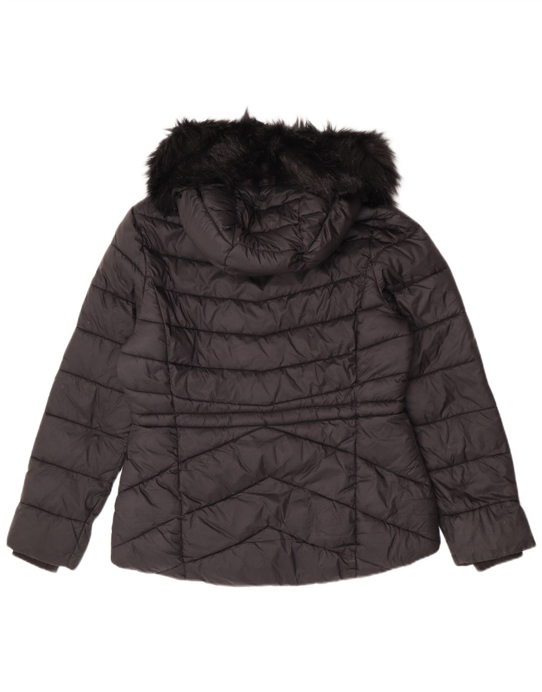Barbour Wattierte Damenjacke mit Kapuze, UK 14, großes schwarzes Polyamid
