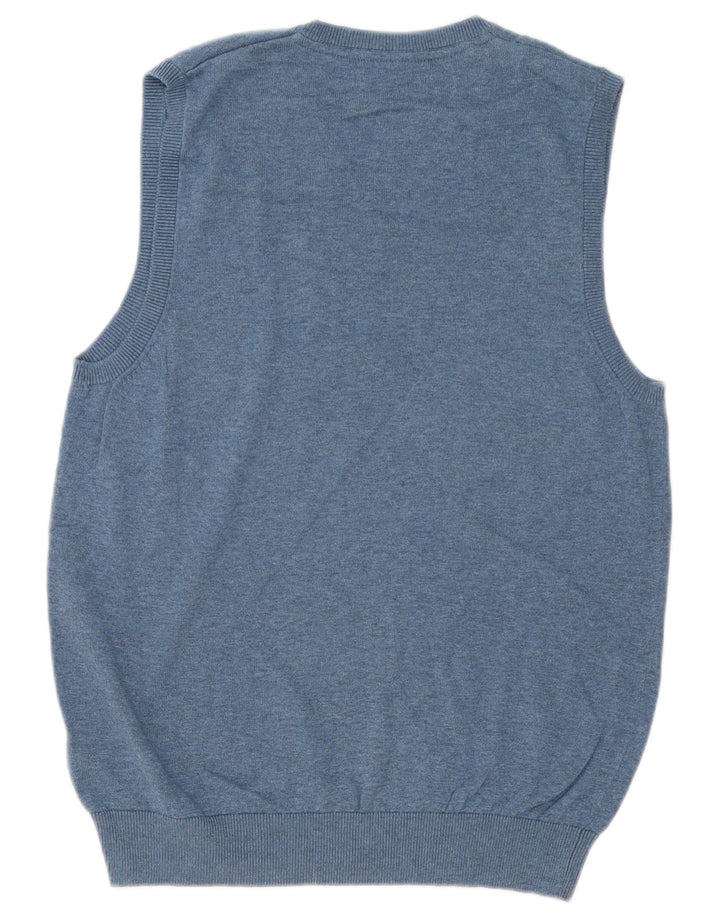 Marks & Spencer Herren-Weste-Tanktop aus mittelblauer Baumwolle