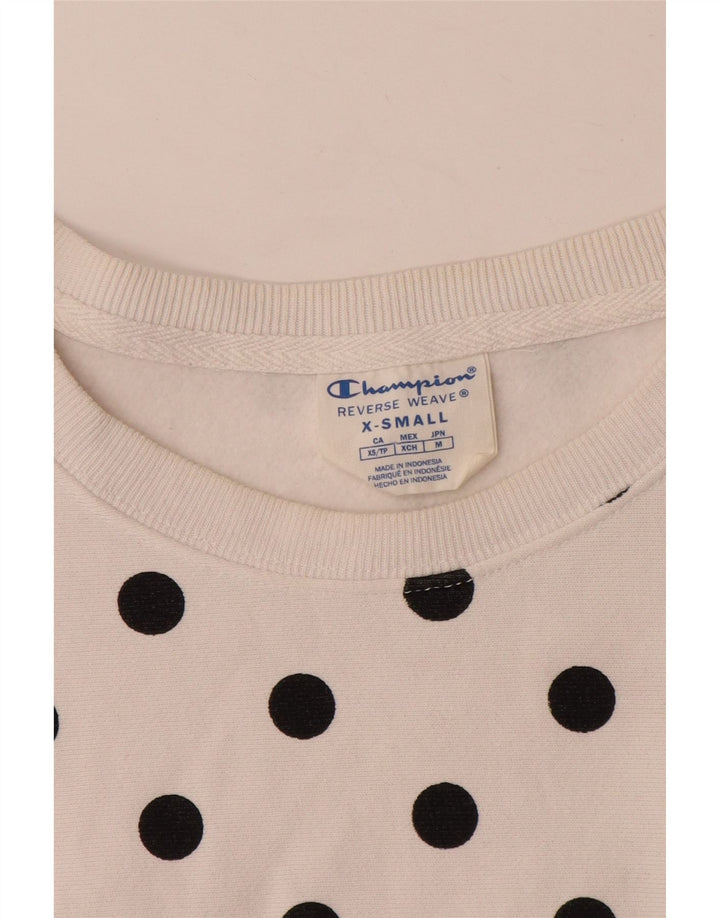 Champion Damen-Sweatshirt in Übergröße, Gr. 6, XS, weiß gepunktet