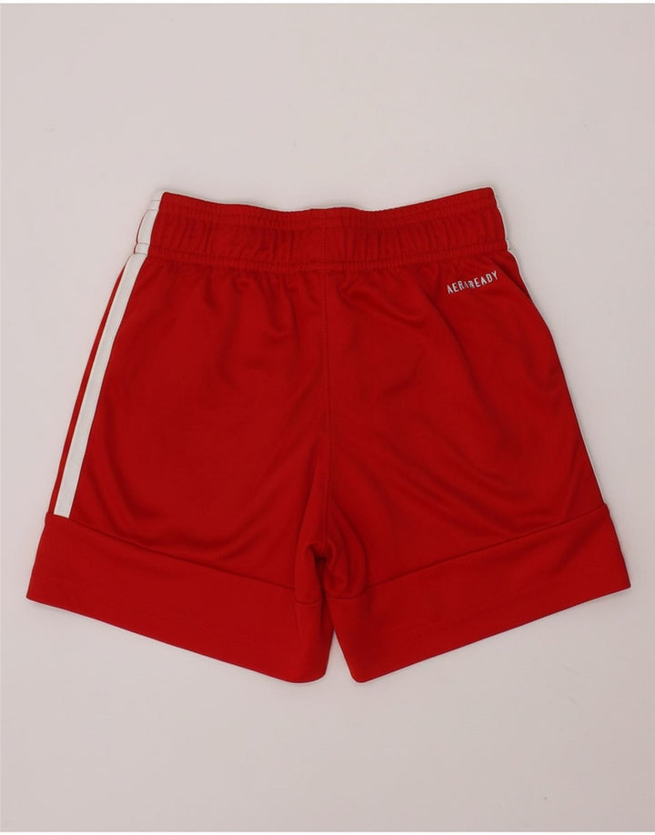 ADIDAS Boys Aeroready Sport Shorts 5-6 Years  Red Polyester