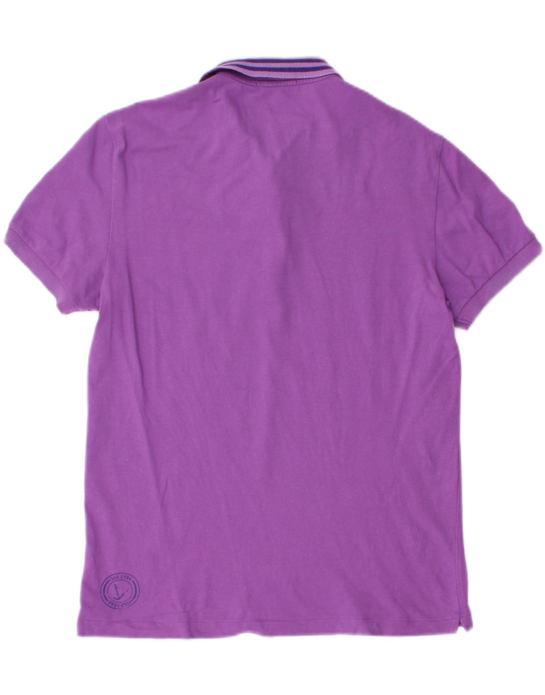 Gas Herren Poloshirt Small Lila Baumwolle