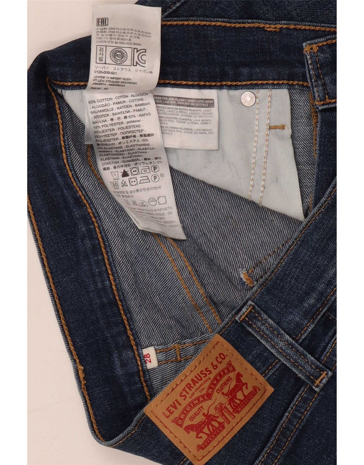 Levi's Damen Jeansshorts W28 mittelblaue Baumwolle