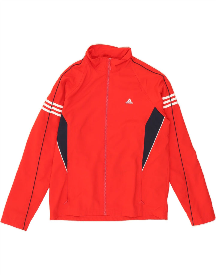 ADIDAS Mens Tracksuit Top Jacket UK 42/44 Large Red Colourblock Polyester Vintage Adidas and Second-Hand Adidas from Messina Hembry 