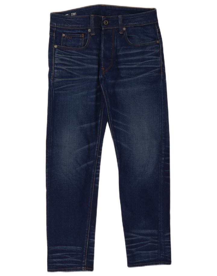 G-STAR Damen 3301 Slim Jeans W28 L28 Blaue Baumwolle