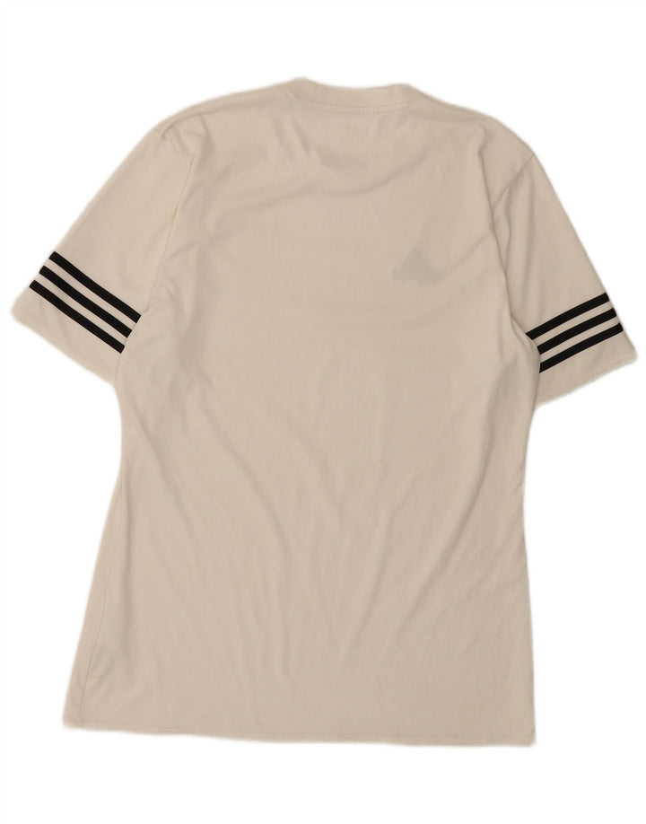 ADIDAS Mens Climalite T-Shirt Top Medium White Polyester