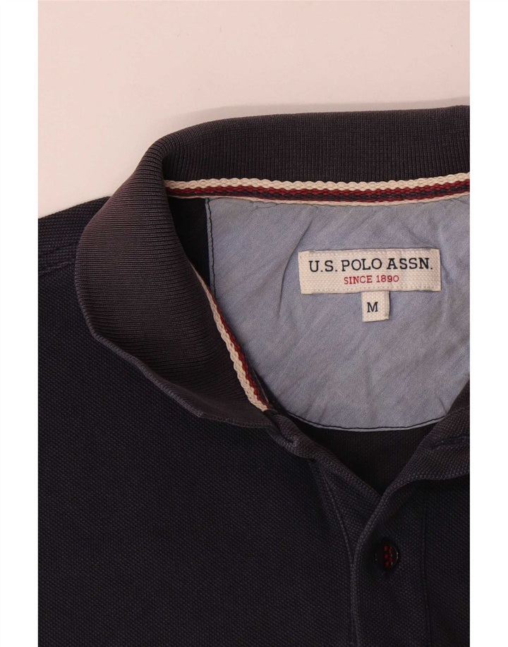 U.S. Polo Assn. Herren-Poloshirt aus mittelblauer Baumwolle in Marineblau