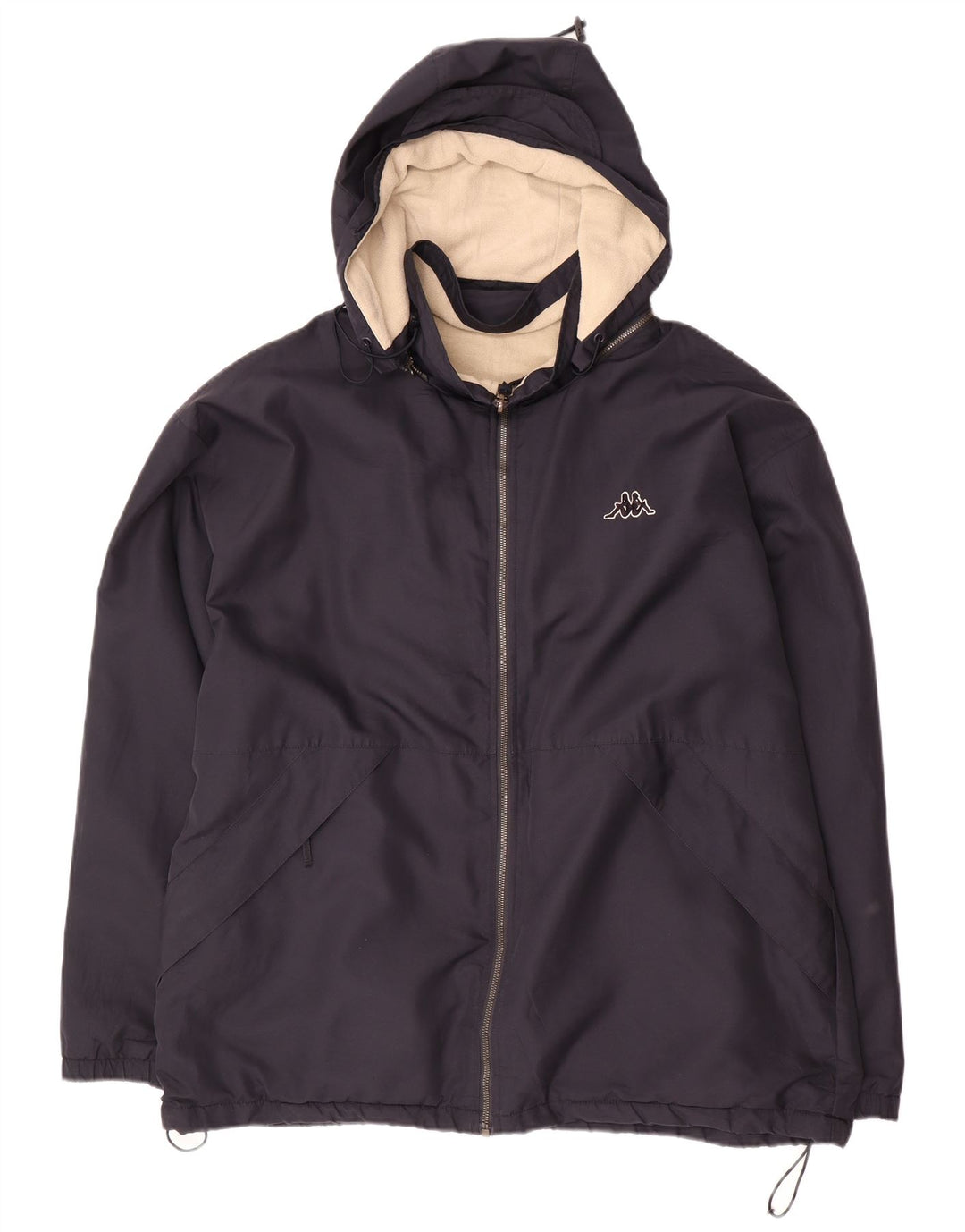 Kappa Herren Kapuzen-Wendejacke UK 40 Large Marineblau Polyester
