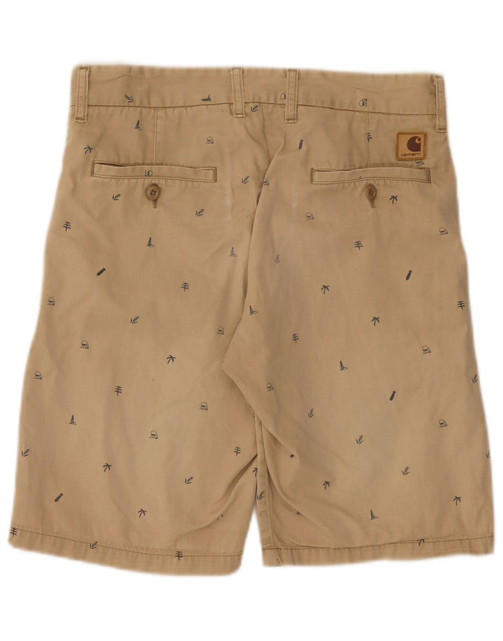 Carhartt Herren-Chinoshorts mit abstraktem Muster, W30, mittelbeige Baumwolle