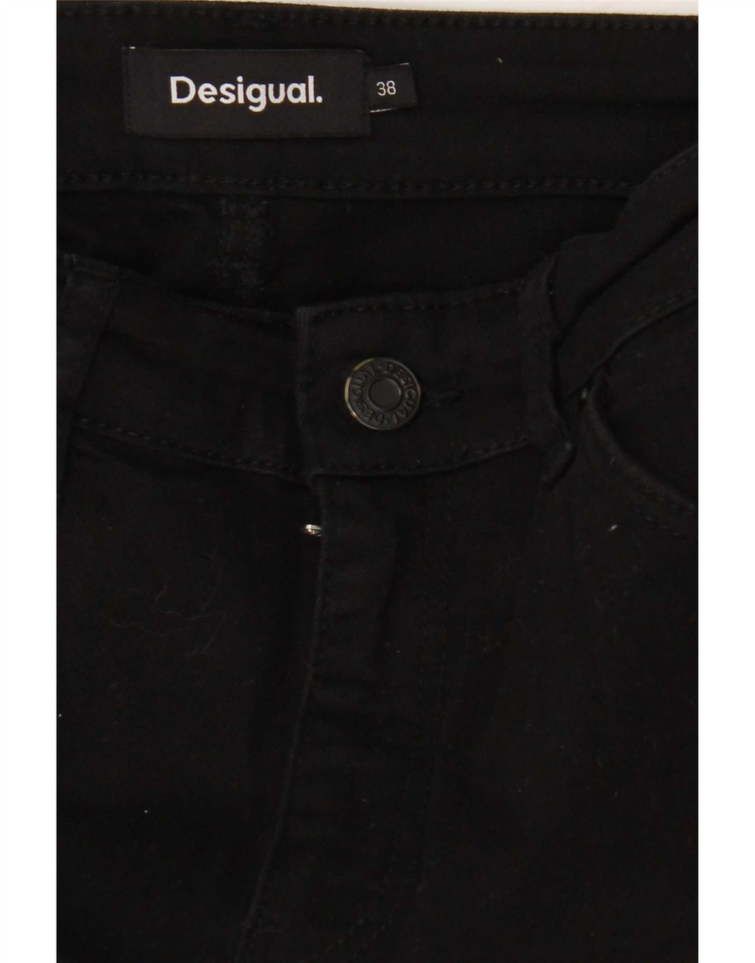 Desigual Damen Skinny Jeans EU 38 Medium W28 L30 Schwarz