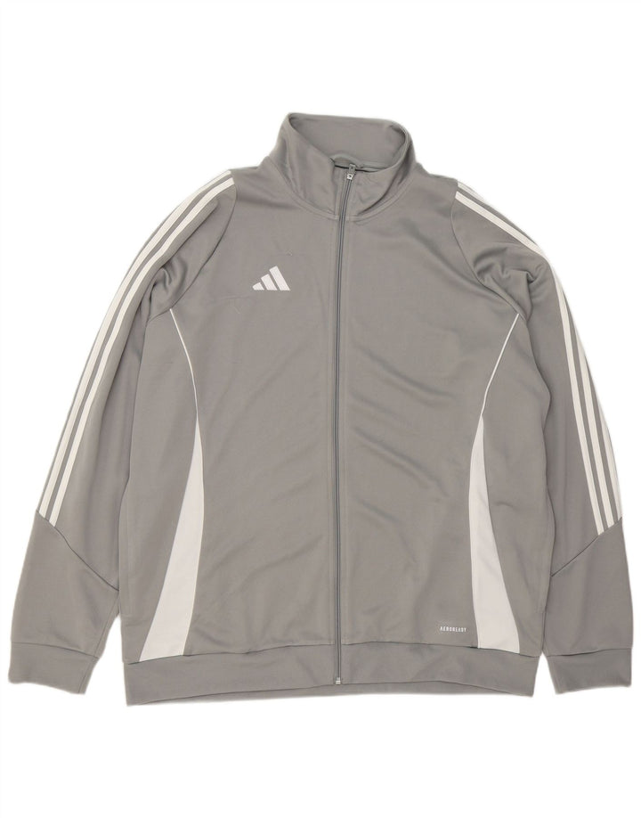 Adidas Herren Aeroready Trainingsanzug Top Jacke 2XL Grau Colourblock Polyester