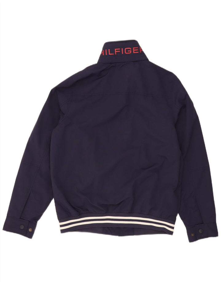TOMMY HILFIGER Herren-Bomberjacke mit grafischer Kapuze, Größe 36, Marineblau