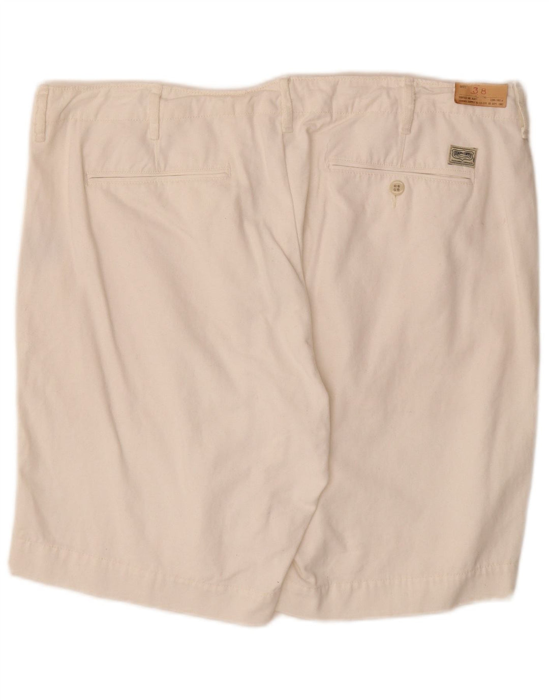 Ralph Lauren Mens Chino Shorts W38 XL Off White Cotton